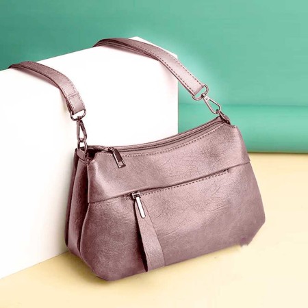 Women Crossbody  Artificial Leather Bag  ( cream color )