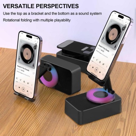 3 In 1 Desktop Mobile Holder With Speaker & PowerBank