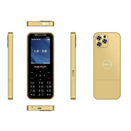 RULEX RM23 4 Sim Supported Phone Golden Color