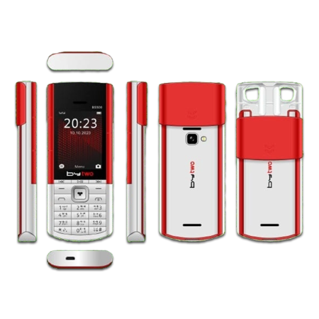 BS500 Button Phone With Earbud White  Color