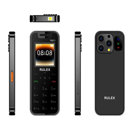 RULEX RM21Dual SIM Mini Card Mobile Phone Black Color