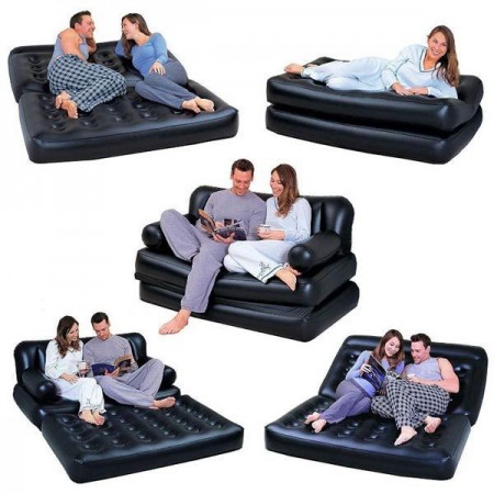 5 In 1 Air Sofa Bed - Black